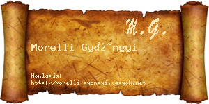 Morelli Gyöngyi névjegykártya